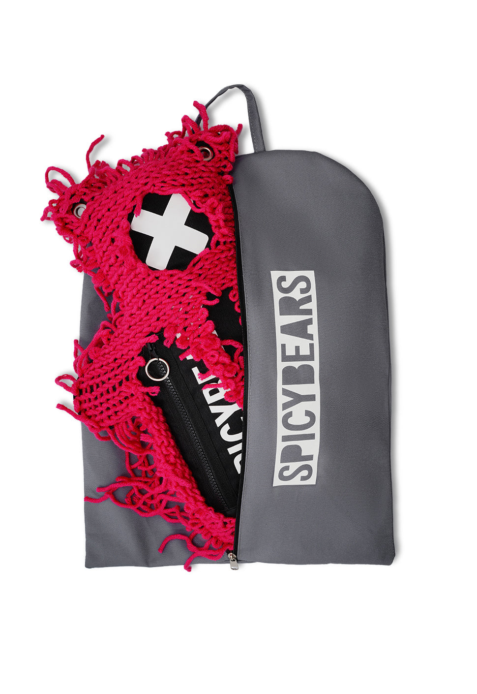Fam Early Access - Black | Fuchsia Semi-Wool Coat | Spooky Bear Bag - SPICYBEARS