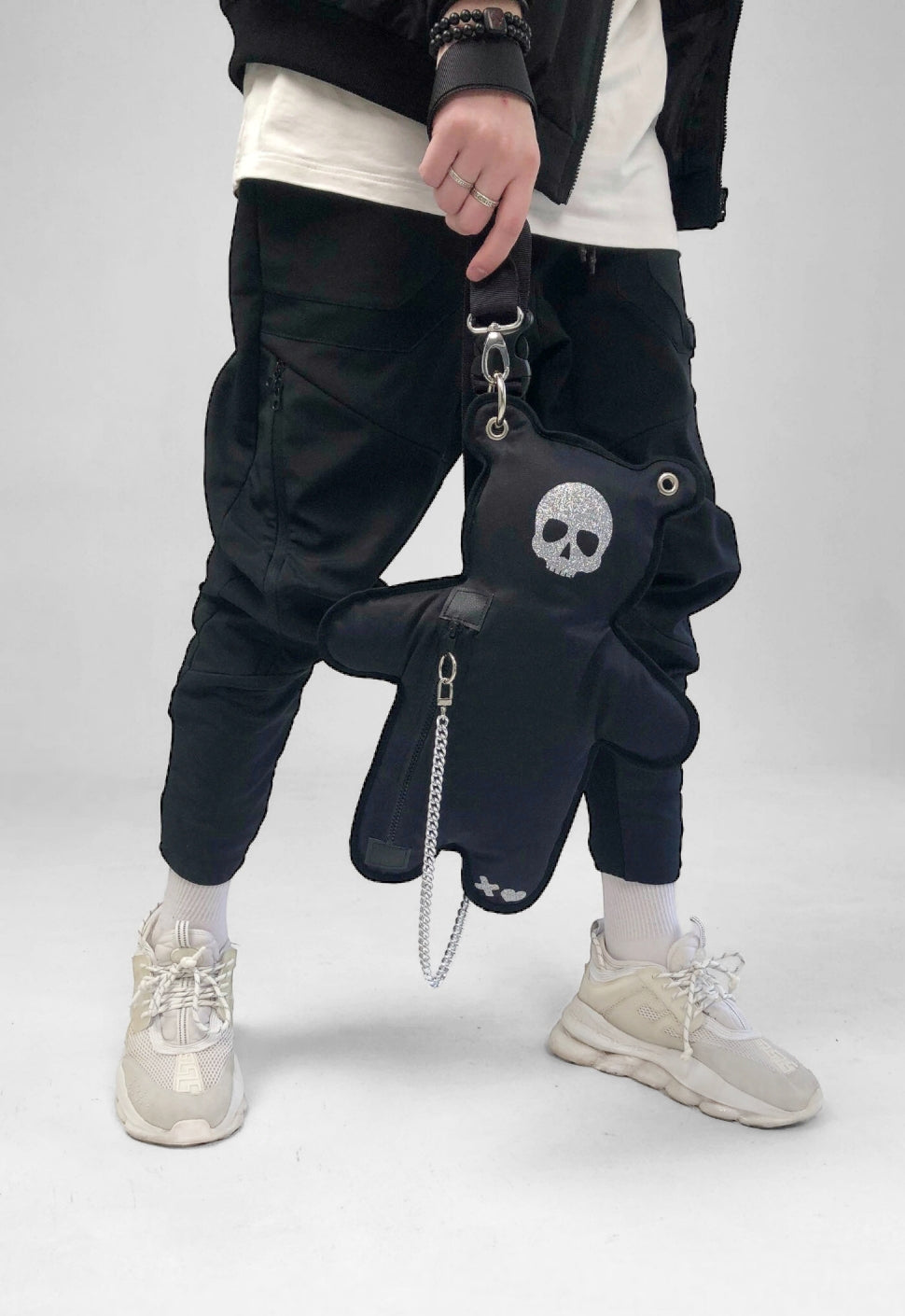 SkullBEARS | Black with Silver Sparkle - SPICYBEARS