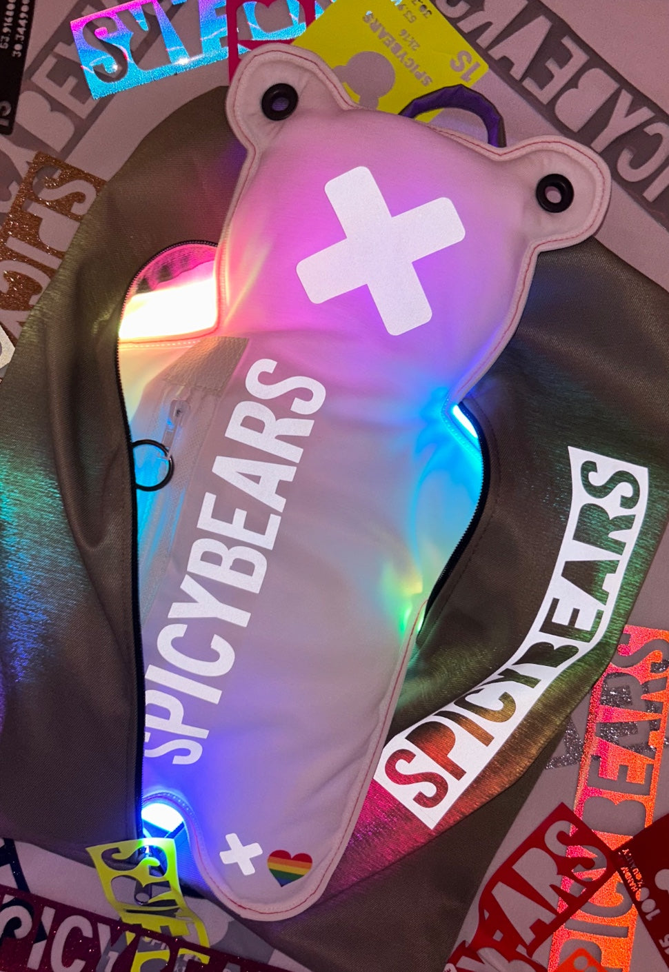 White | Rainbow Heart Edition - SPICYBEARS
