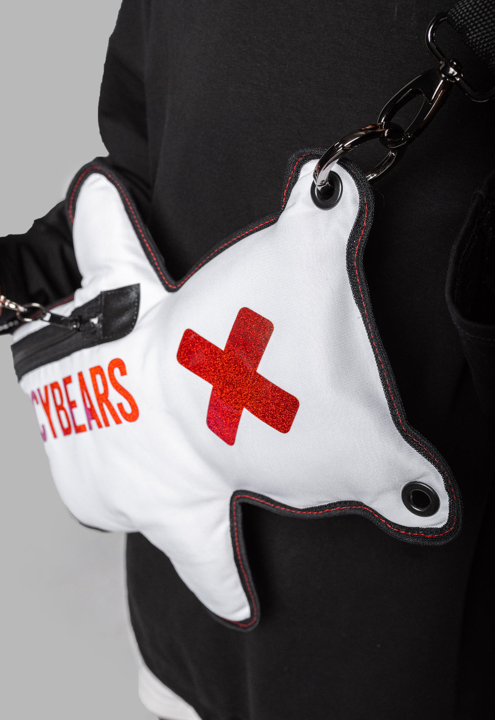 Trendy White Chameleon Handmade Crossbody Bag with Removable Chain and Adjustable Strap