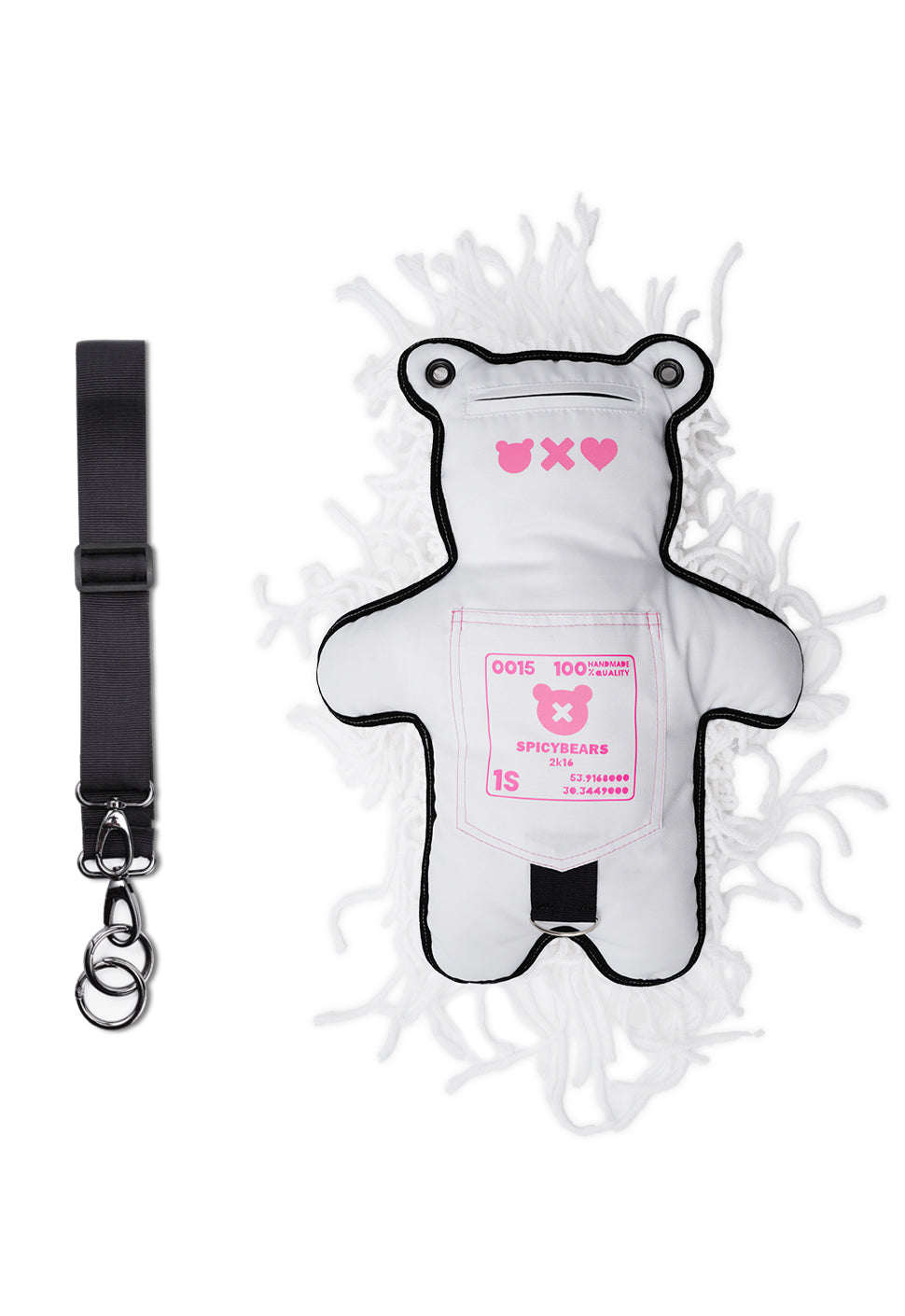 Fam Early Access - White | White Semi-Wool Coat & Roses| Spooky SkullBEARS Bear Bag - SPICYBEARS