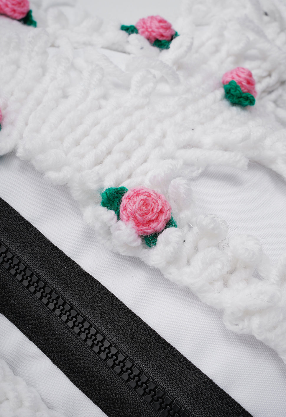 Fam Early Access - White | White Semi-Wool Coat & Roses| Spooky SkullBEARS Bear Bag - SPICYBEARS