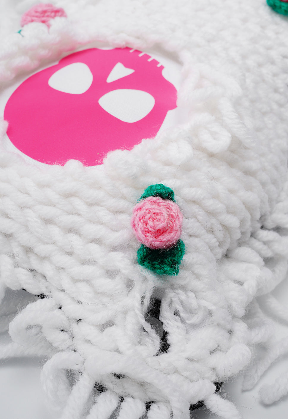 Fam Early Access - White | White Semi-Wool Coat & Roses| Spooky SkullBEARS Bear Bag - SPICYBEARS
