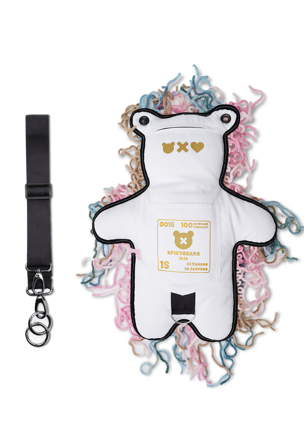 Fam Early Access - White | Melange Semi-Wool Coat | Spooky Bear Bag - SPICYBEARS