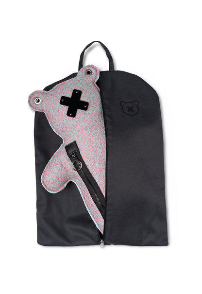 SKY | Pink Dawn Bouclé | Black Acrylic Bear Bag