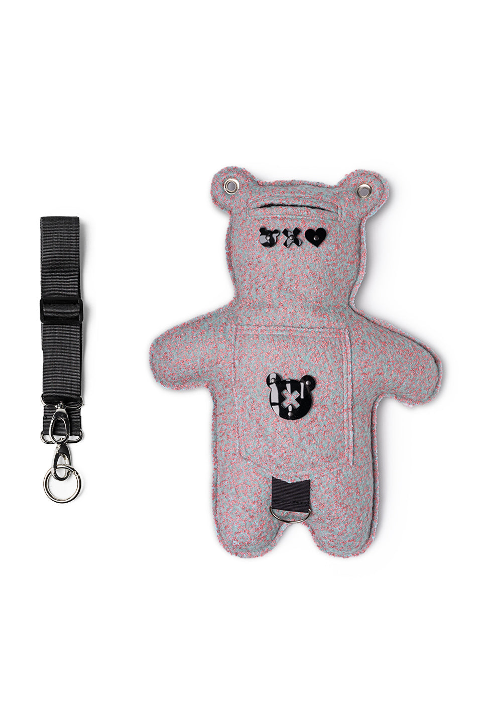 SKY | Pink Dawn Bouclé | Black Acrylic Bear Bag