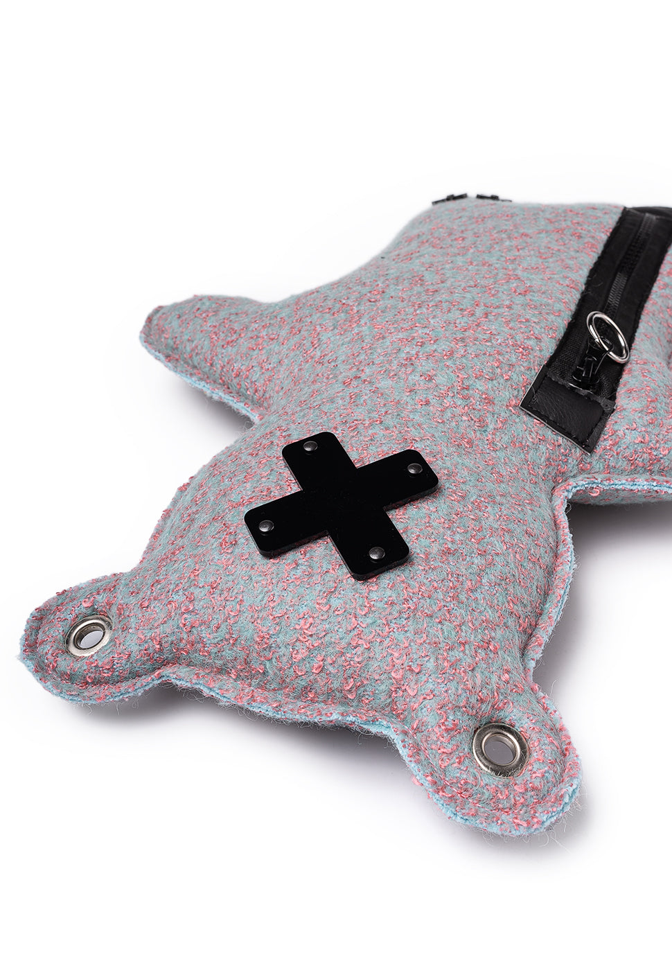 SKY | Pink Dawn Bouclé | Black Acrylic Bear Bag