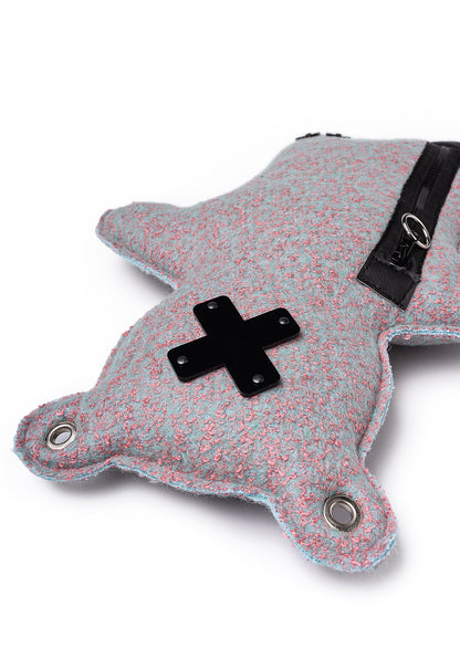 SKY | Pink Dawn Bouclé | Black Acrylic Bear Bag