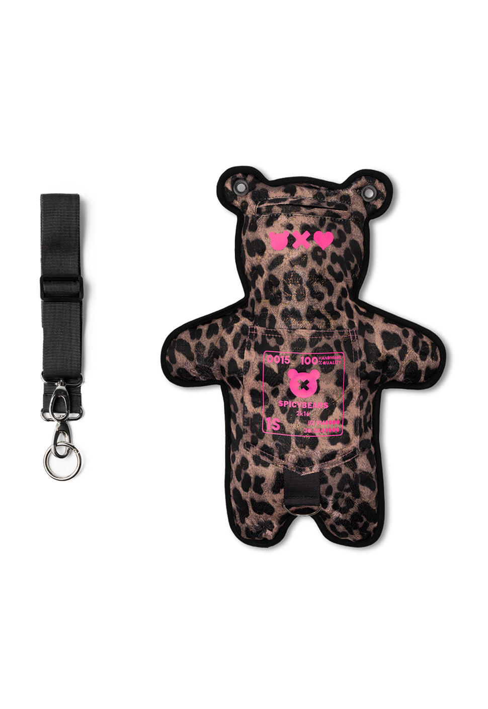 Fam Early Access | Brown Leo Jacquard | Pink Glitter Bear Bag - SPICYBEARS