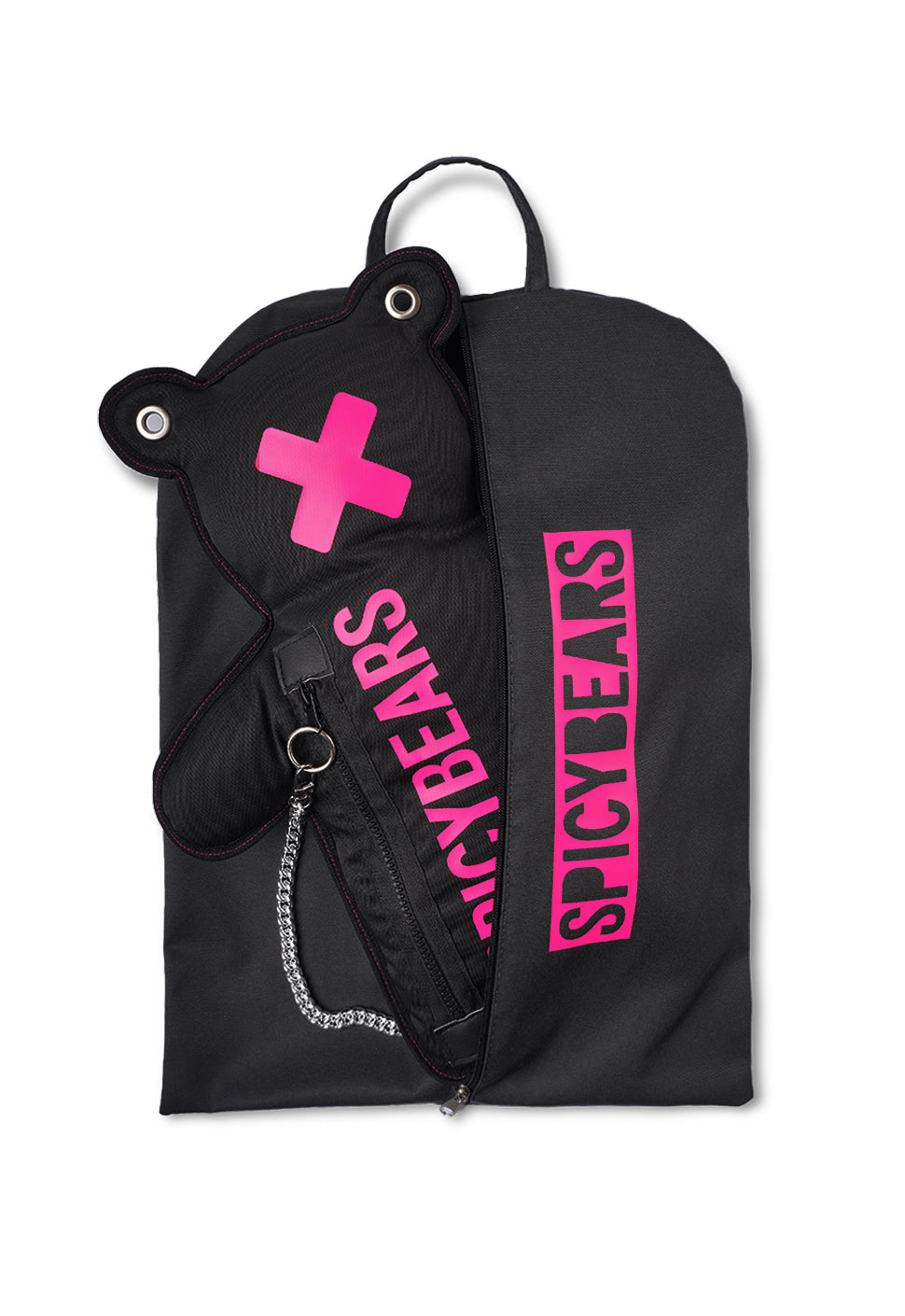 Black | Fuchsia Bear Bag - SPICYBEARS