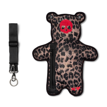 SkullBEARS | Brown Leo Jacquard | Red Velvet Bear Bag - SPICYBEARS