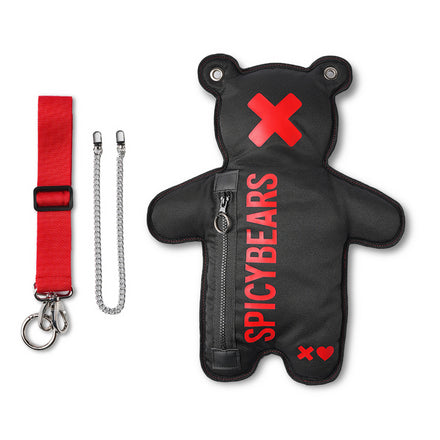 Black | Red Bear Bag With Red Strap - SPICYBEARS