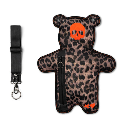 SkullBEARS | Brown Leo Jacquard | Orange Velvet Bear Bag - SPICYBEARS