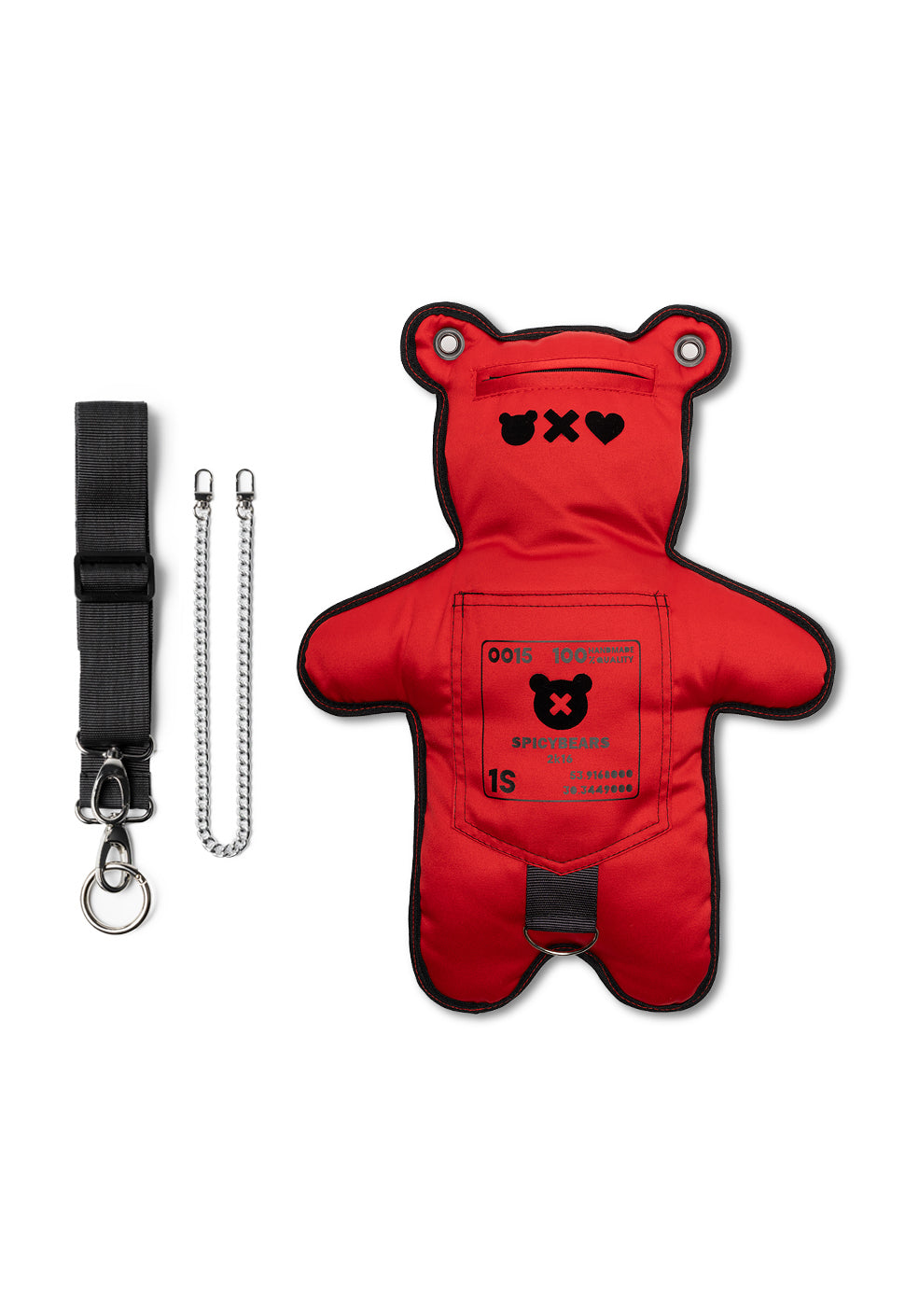 Red | Black Velvet Bear Bag - SPICYBEARS