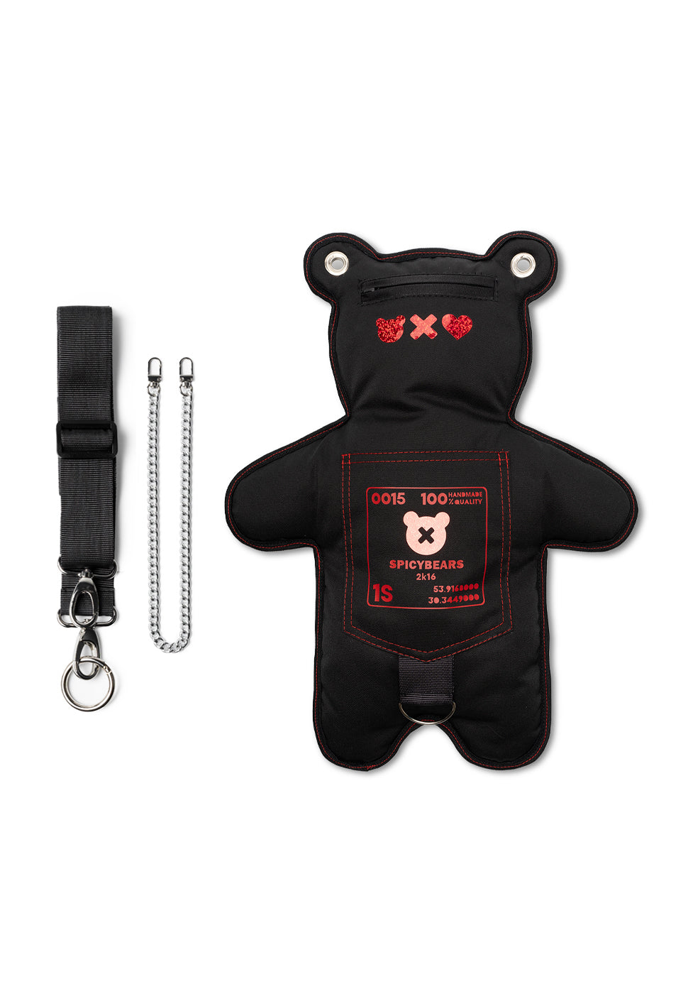 Black | Red Holographic Bear Bag - SPICYBEARS