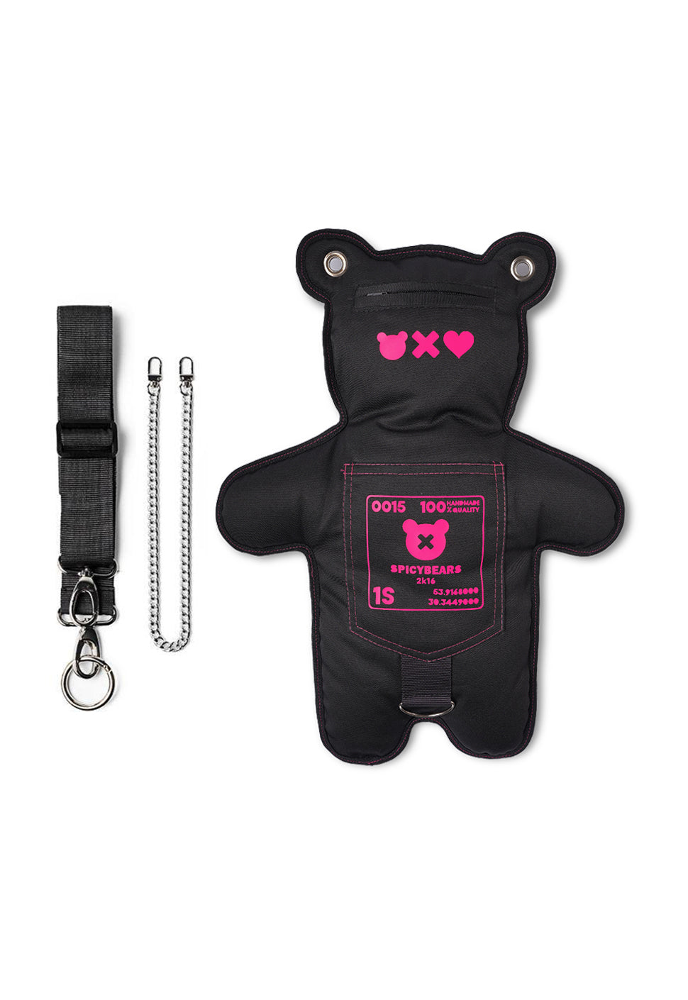 Black | Fuchsia Bear Bag - SPICYBEARS