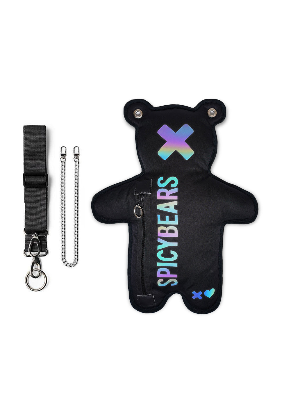 Black |  Multicolor Reflective Bear Bag