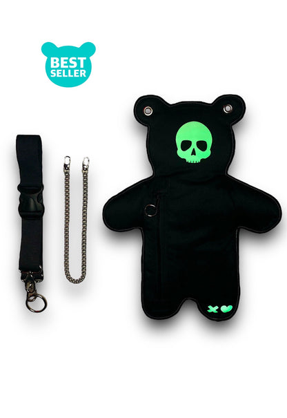 SkullBEARS | Black | Luminous Glow Bear Bag - SPICYBEARS