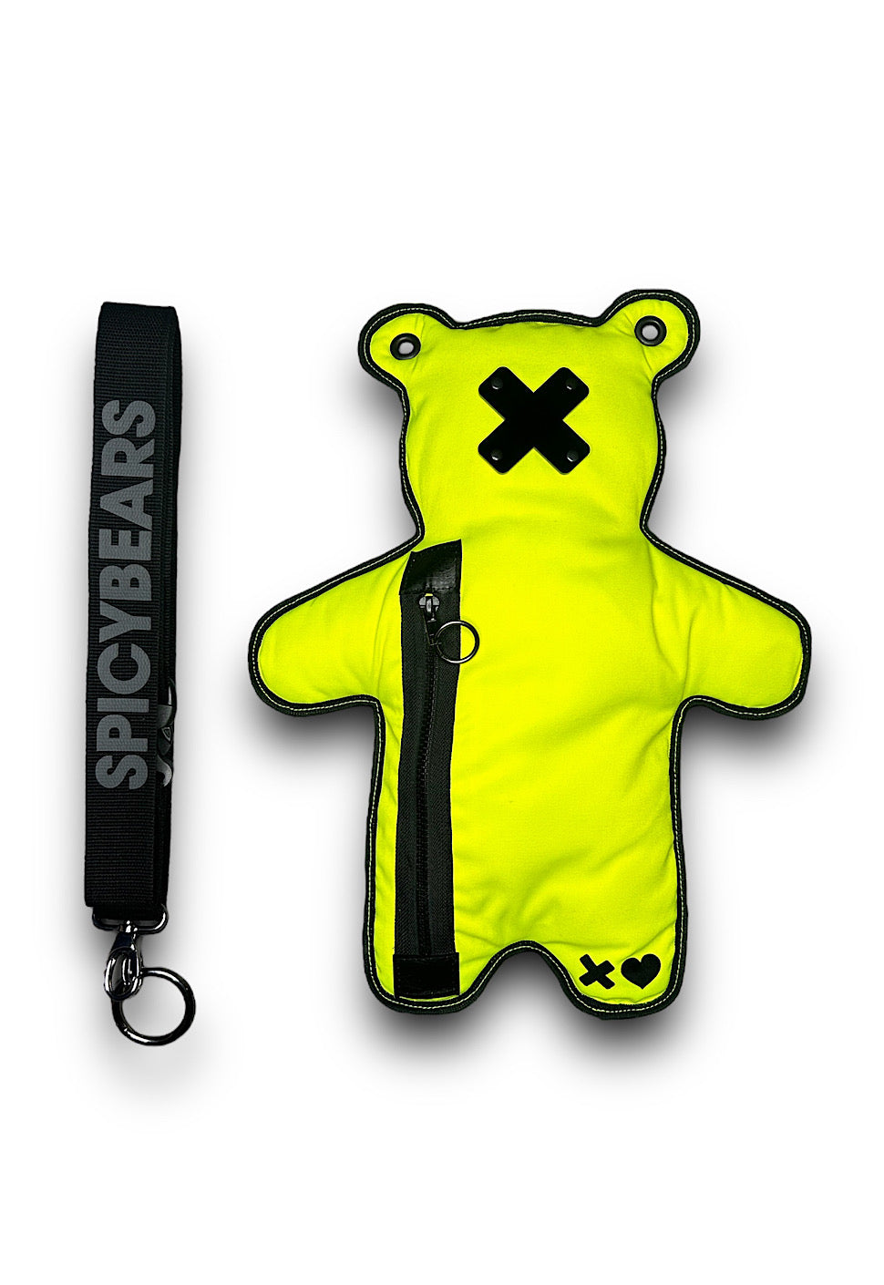 Neon Lemon | Black Acrylic Bear Bag - SPICYBEARS
