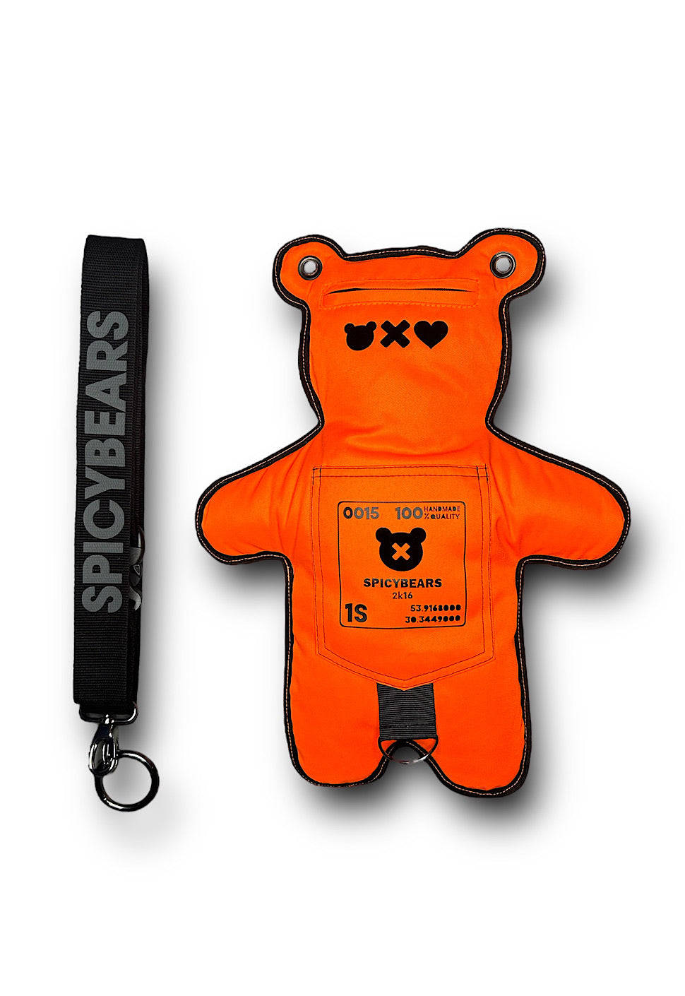 Neon Orange | Black Acrylic Bear Bag - SPICYBEARS