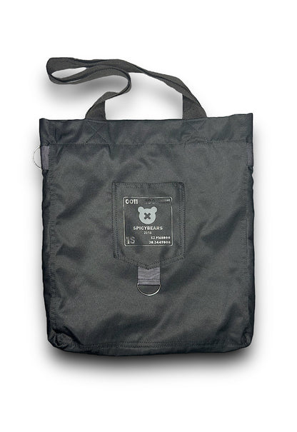 SPICYBEARS Logo Tote | Total Black | Reflective - SPICYBEARS