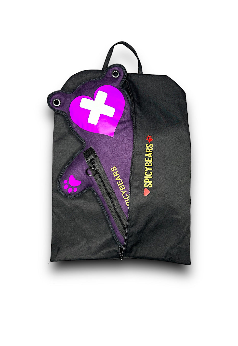 Violet Faux Suede | White Reflective | Purple Heart Edition Bear Bag - SPICYBEARS