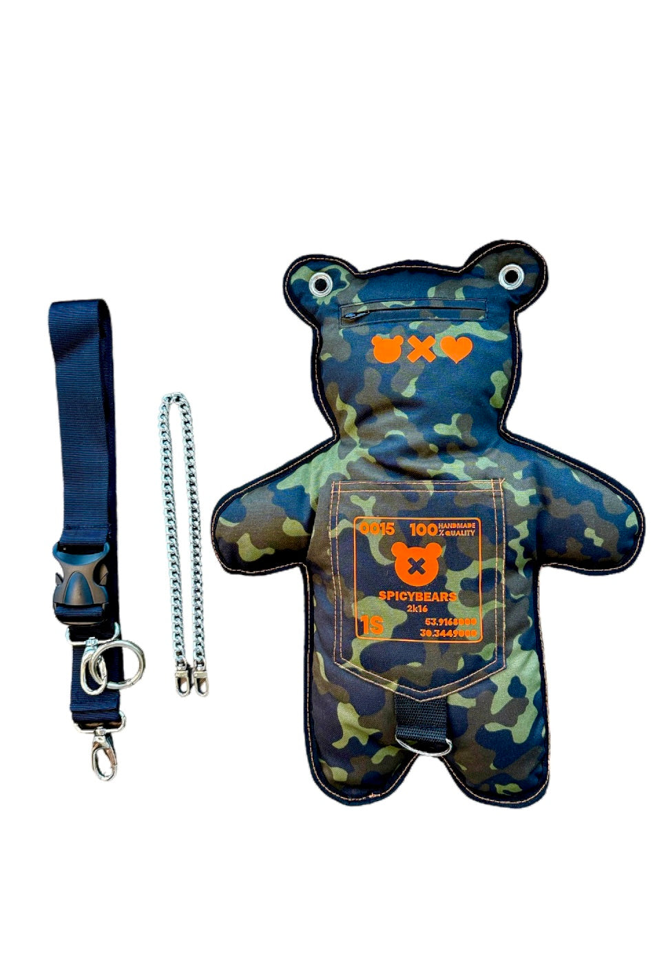 Military | Neon Orange SPICYBEARS Bag | CamoBEARS Collection - SPICYBEARS