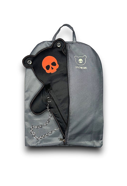 SkullBEARS | Black | Fluorescent Reflective Orange Bear Bag - SPICYBEARS