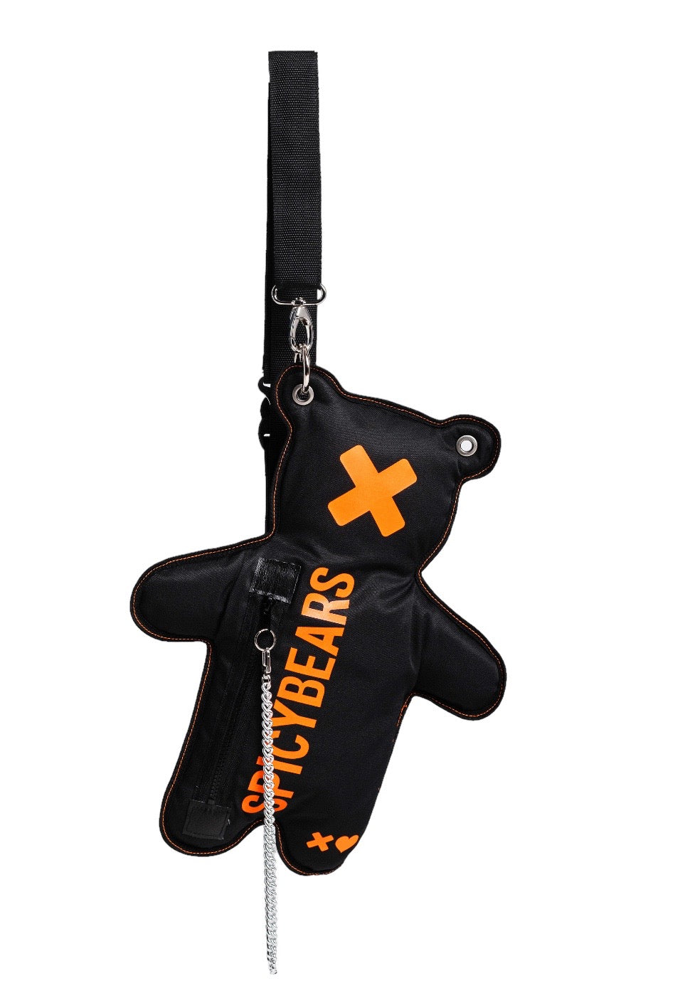 Black | Neon Orange Style Bear Bag - SPICYBEARS