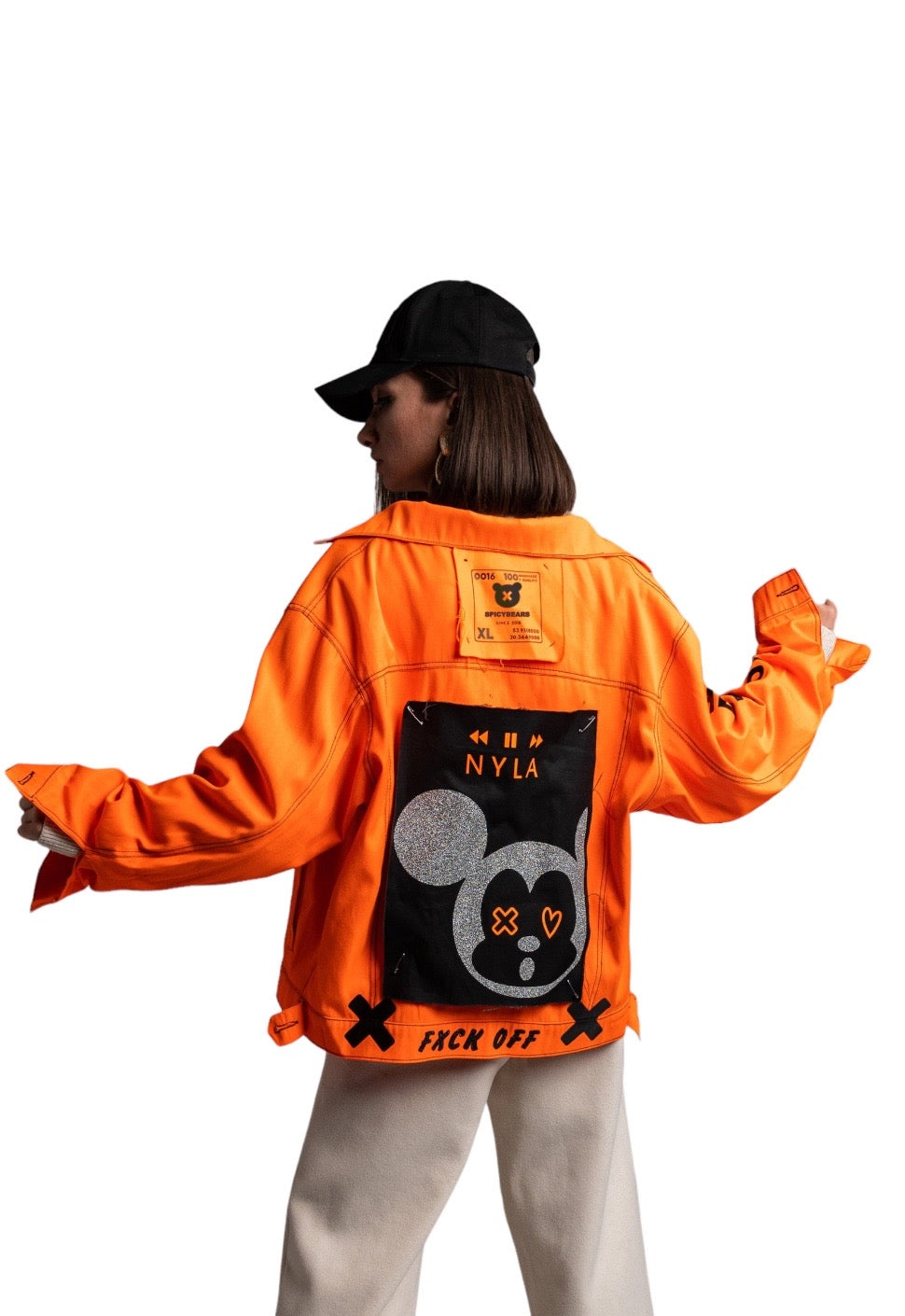 Neon Orange Oversized Jacket 