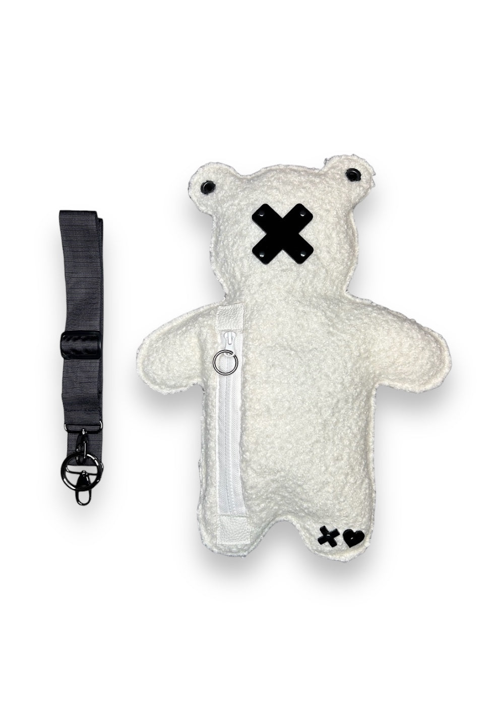 ICY | White Bouclé | Black Acrylic Bear Bag - SPICYBEARS