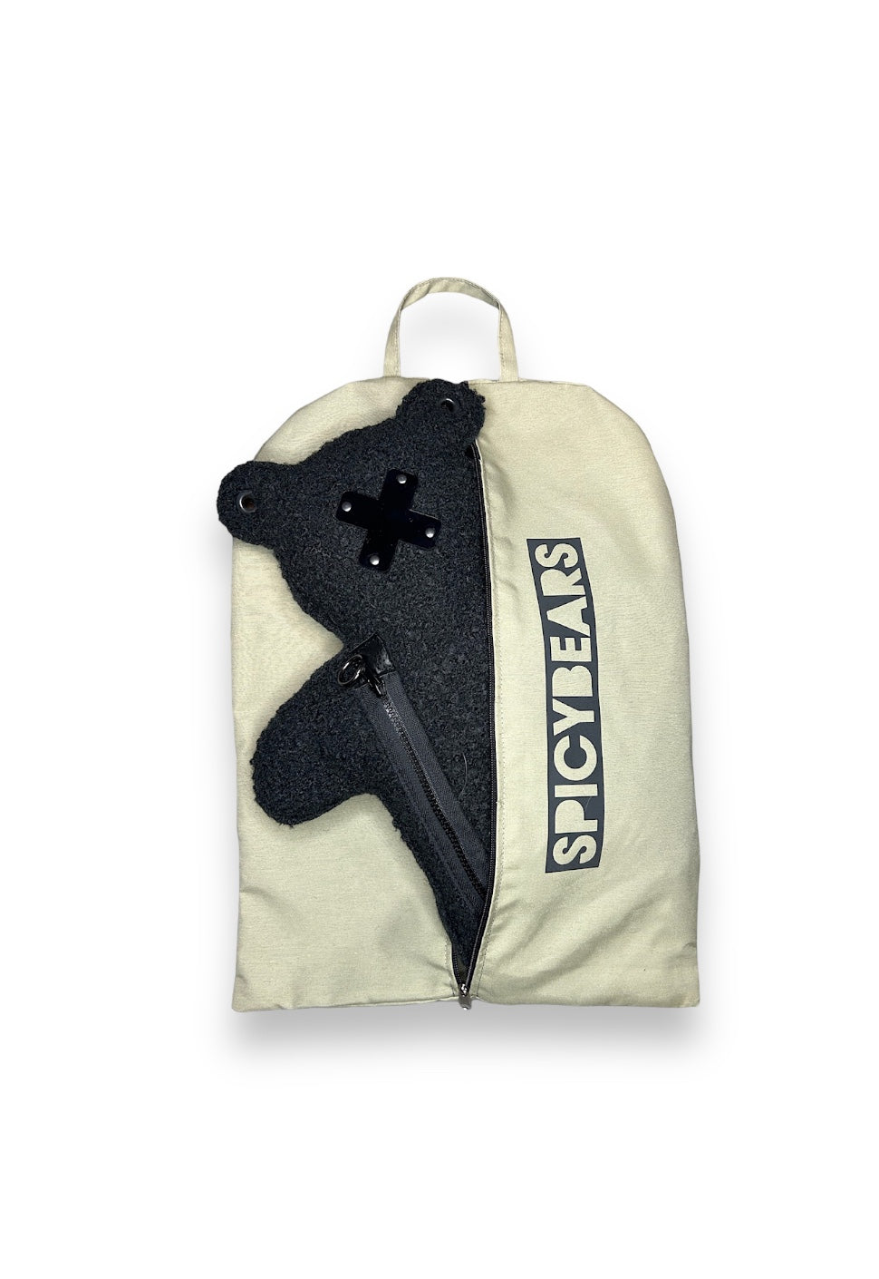 BLACK CUB | Black Bouclé | Black Acrylic Bear Bag - SPICYBEARS