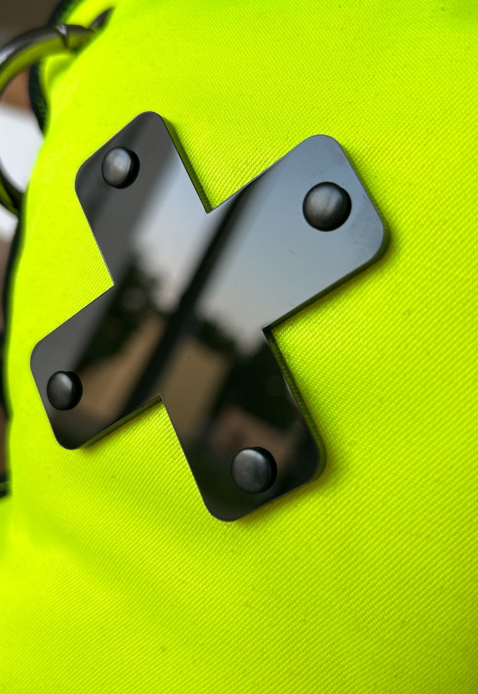 Neon Lemon | Black Acrylic Bear Bag - SPICYBEARS