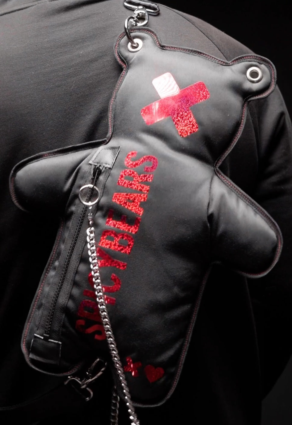 Black | Red Holographic Bear Bag - SPICYBEARS