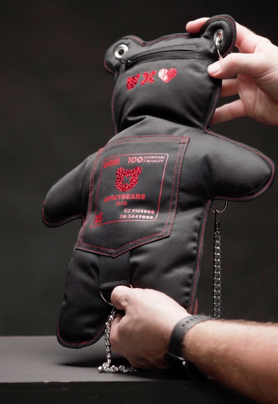 Black | Red Holographic Bear Bag - SPICYBEARS