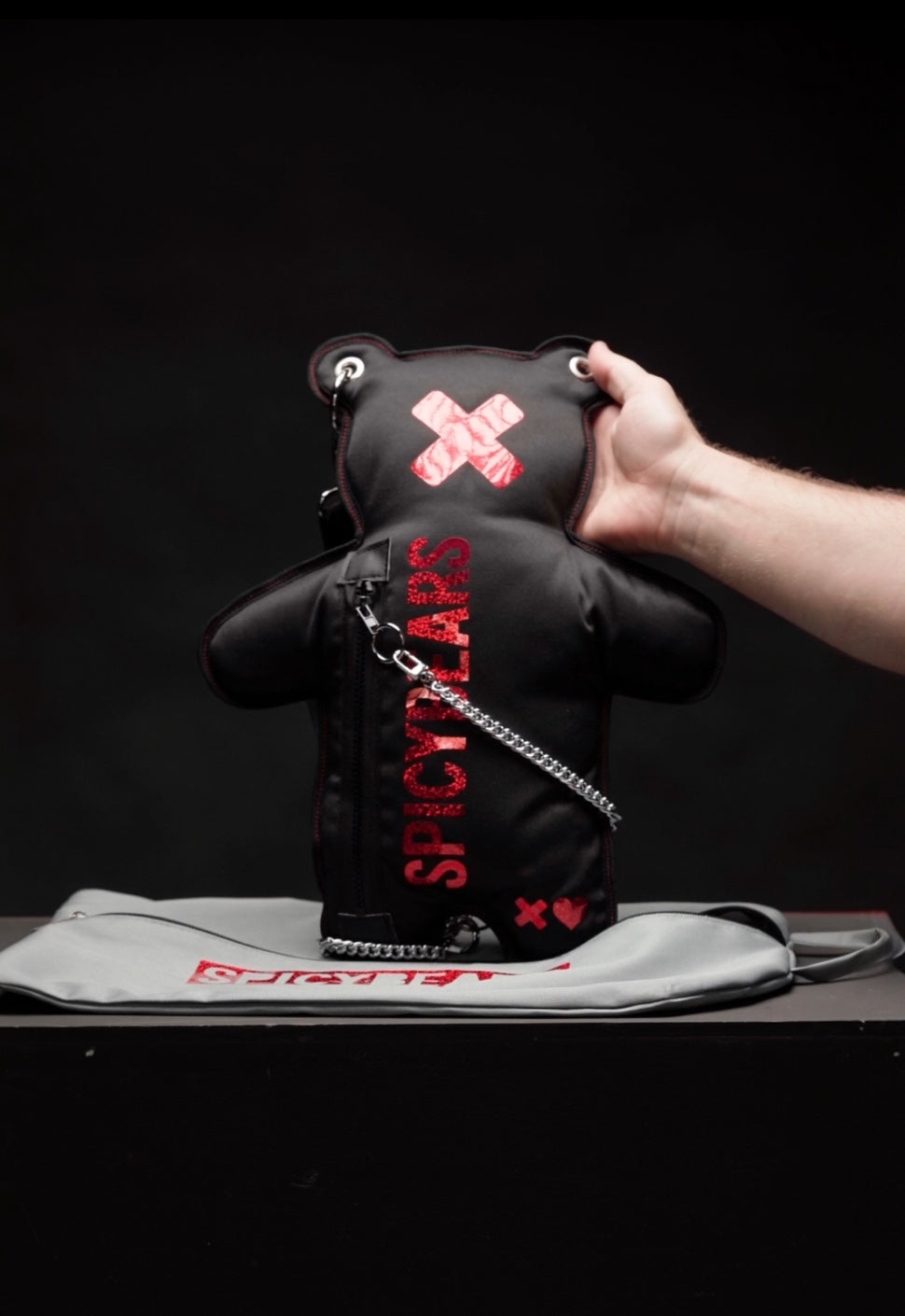 Black | Red Holographic Bear Bag - SPICYBEARS