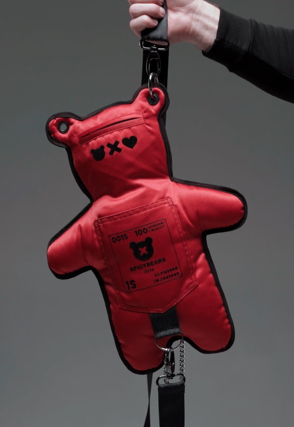 Red | Black Velvet Bear Bag - SPICYBEARS