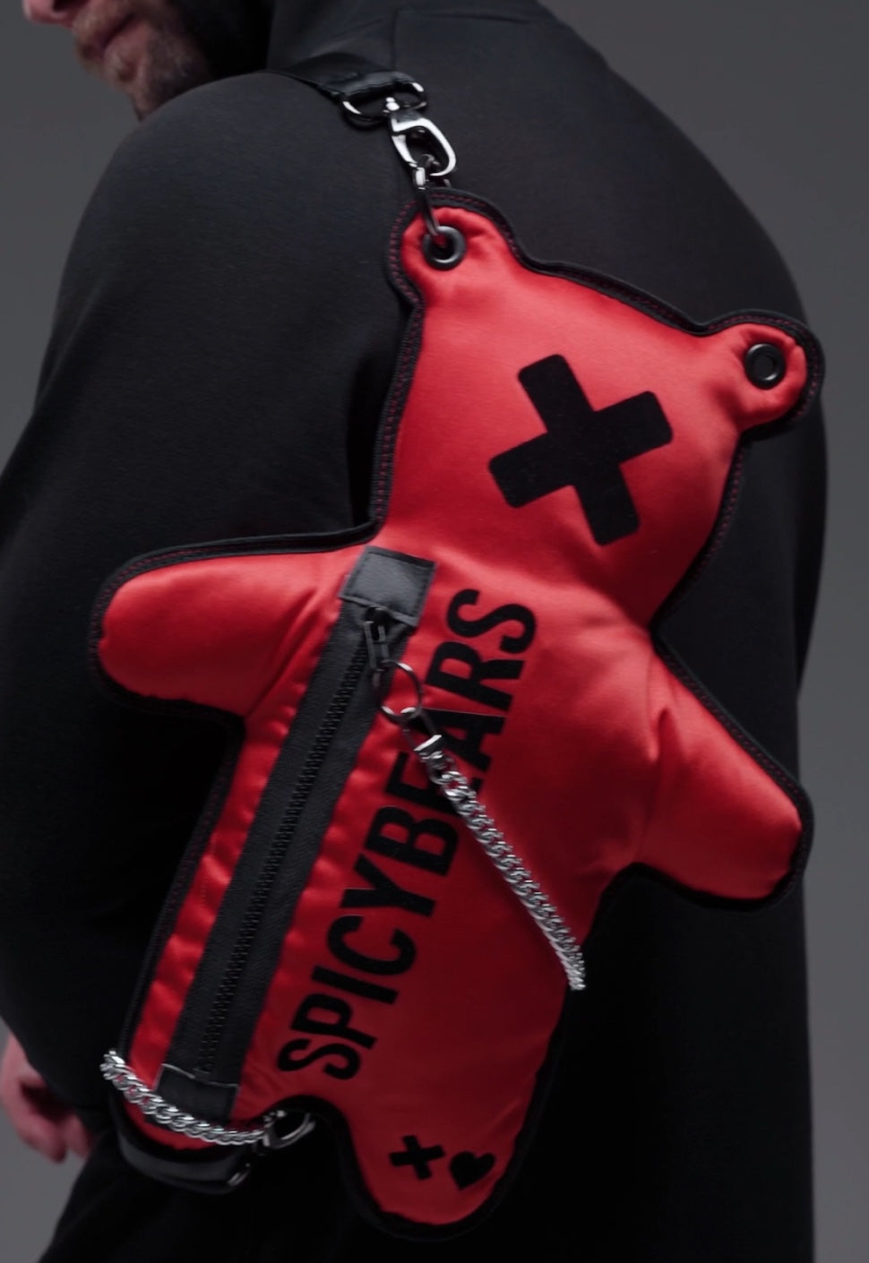 Red | Black Velvet Bear Bag - SPICYBEARS