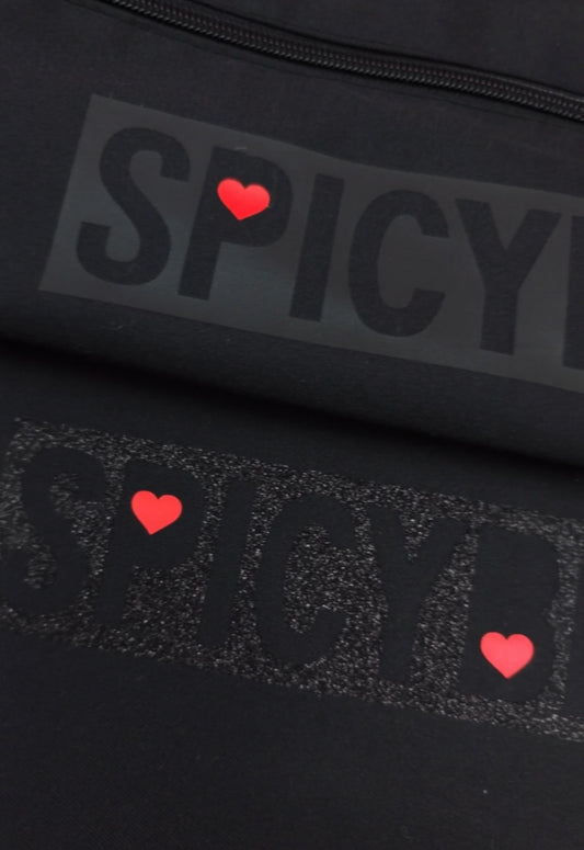 Total Black | Glitter Bear Bag | Valentine's Day Edition - SPICYBEARS