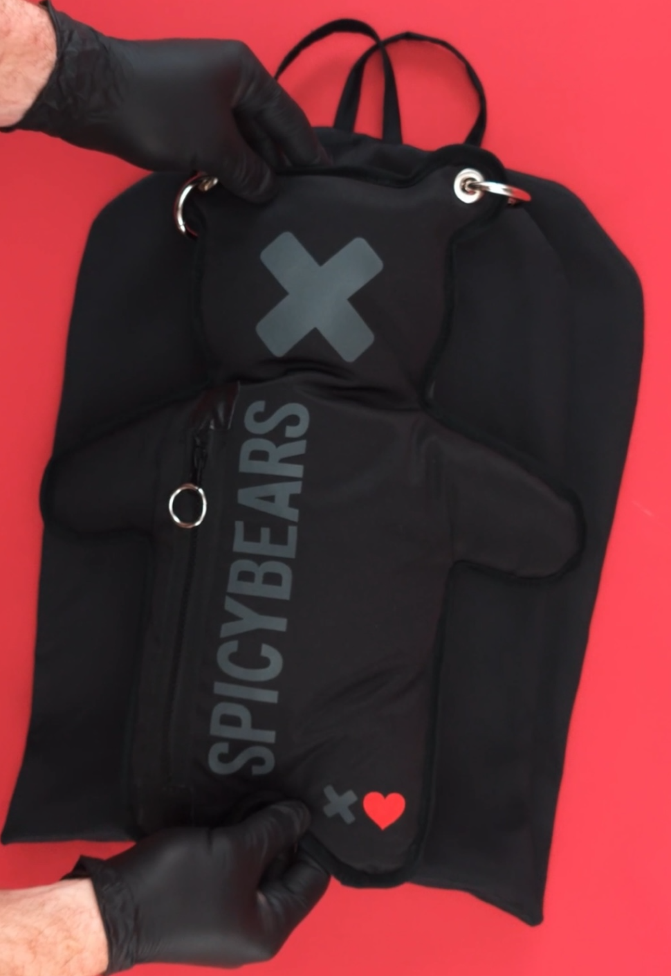 Total Black | Reflective Bear Bag | Valentine's Day Edition - SPICYBEARS