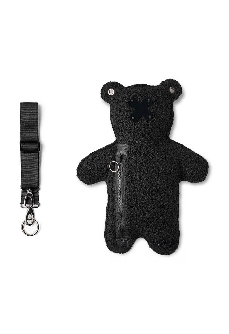 BLACK CUB | Black Bouclé | Black Acrylic Bear Bag - SPICYBEARS