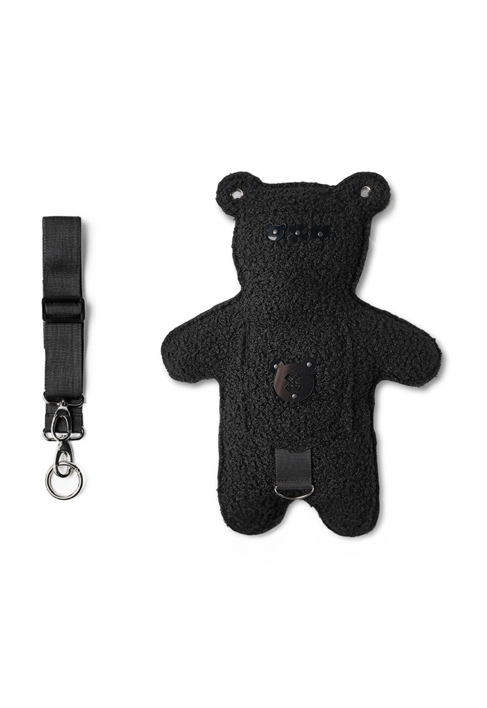 BLACK CUB | Black Bouclé | Black Acrylic Bear Bag - SPICYBEARS