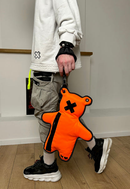 Neon Orange | Black Acrylic Bear Bag - SPICYBEARS