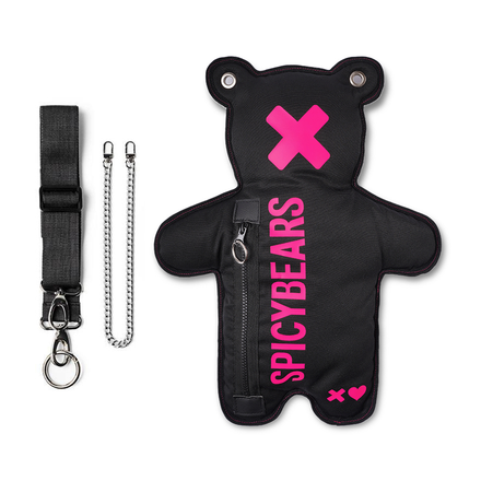 Black | Fuchsia Bear Bag - SPICYBEARS