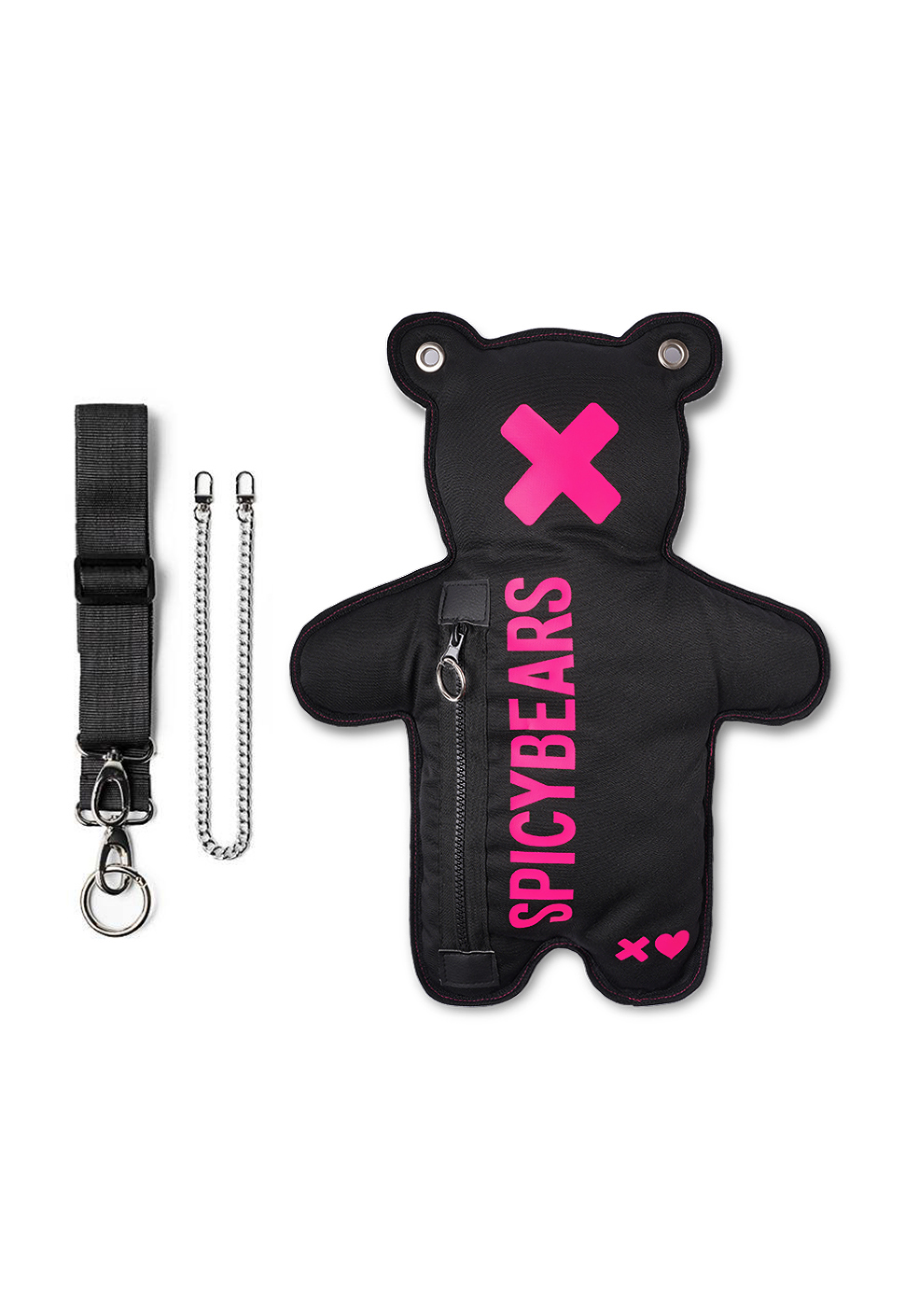 Black | Fuchsia Bear Bag - SPICYBEARS