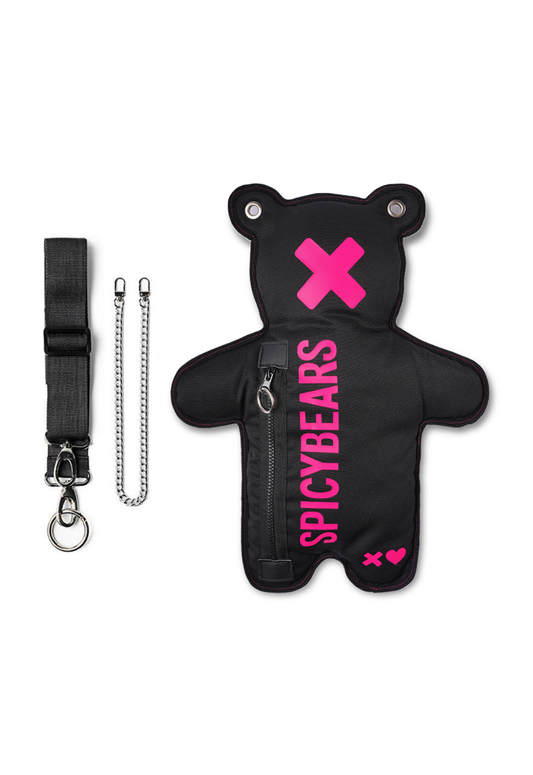 Black | Fuchsia Bear Bag - SPICYBEARS