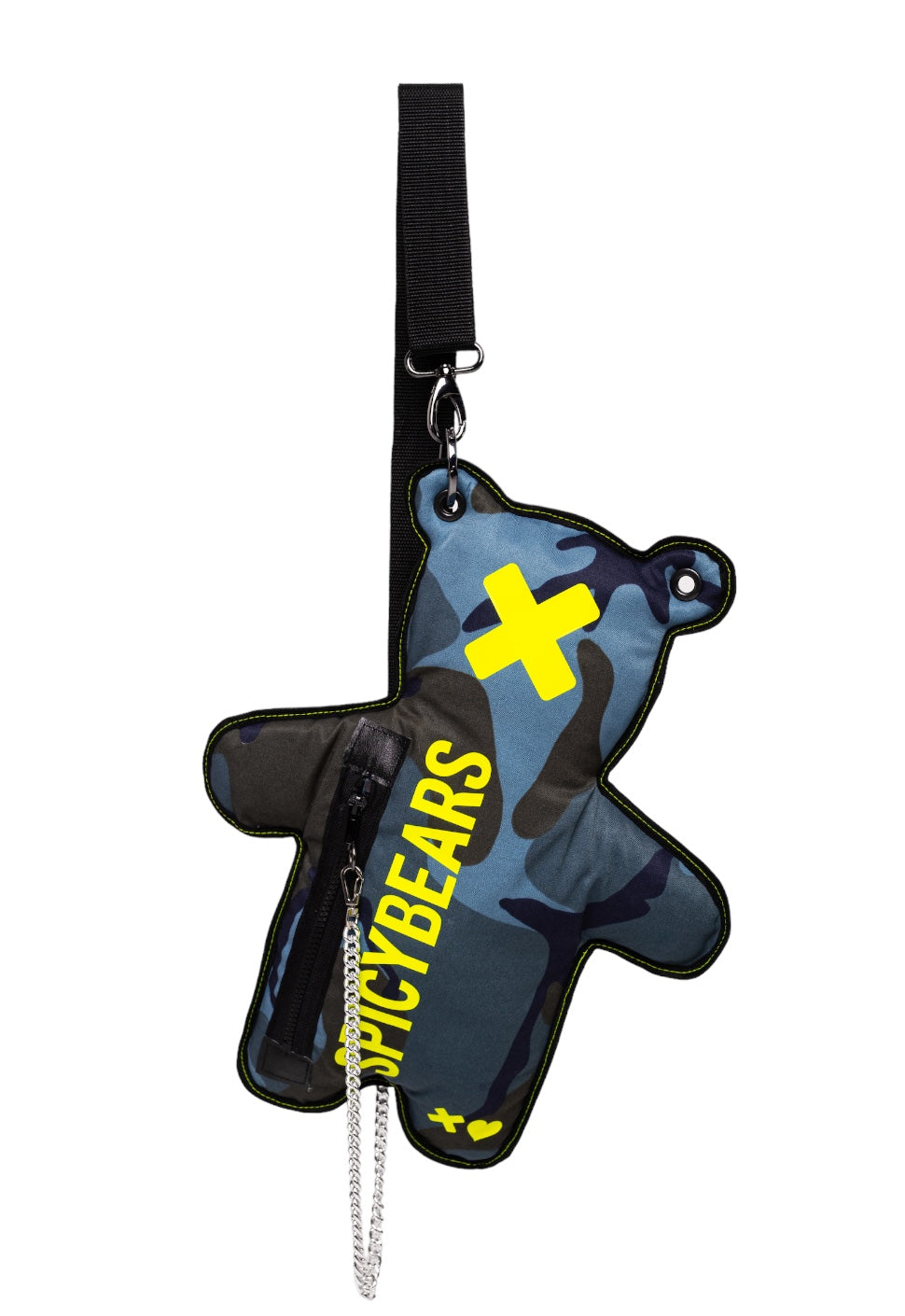 CamoBEARS | Blue | Neon Lemon Bear Bag - SPICYBEARS