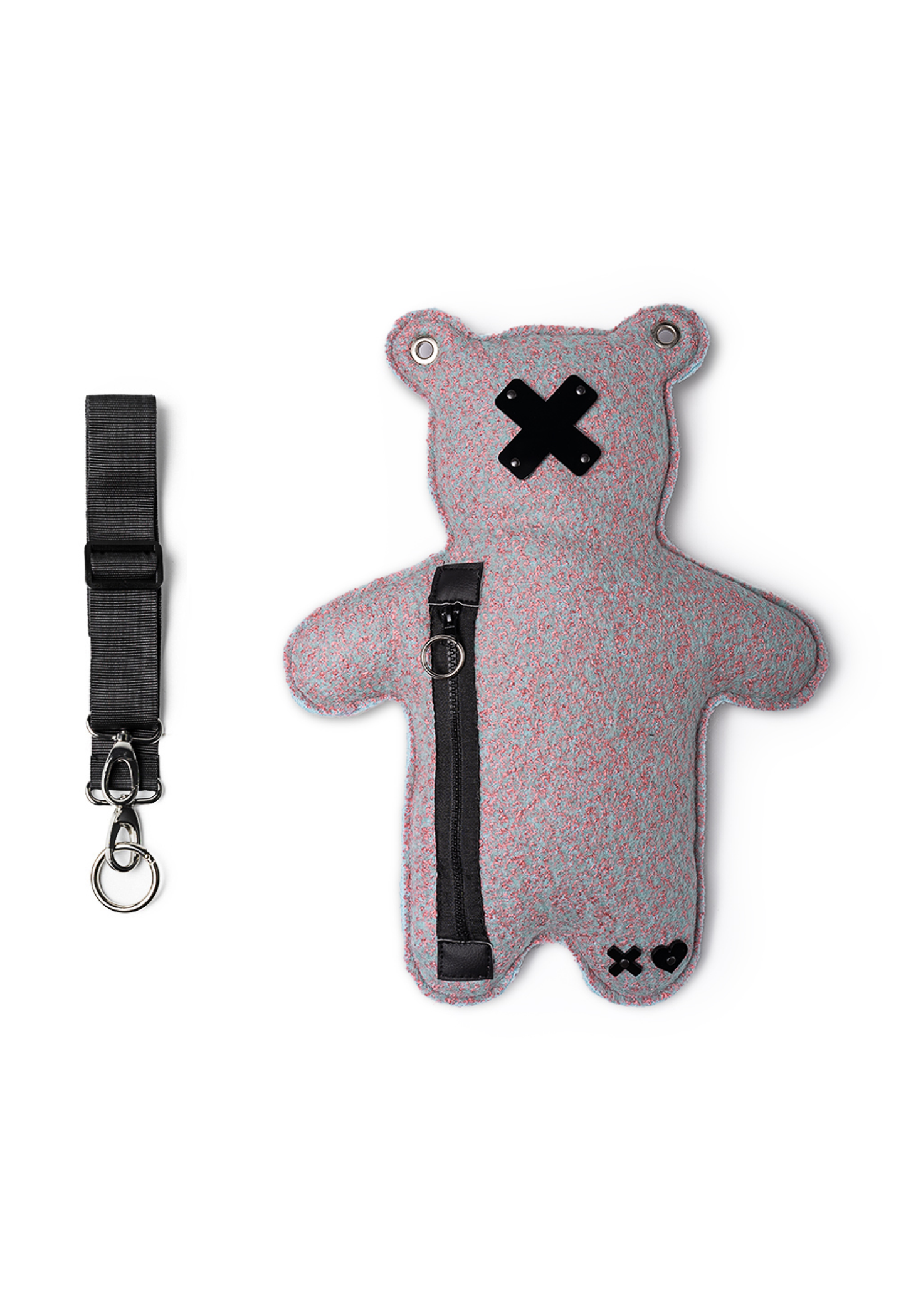 SKY | Pink Dawn Bouclé | Black Acrylic Bear Bag