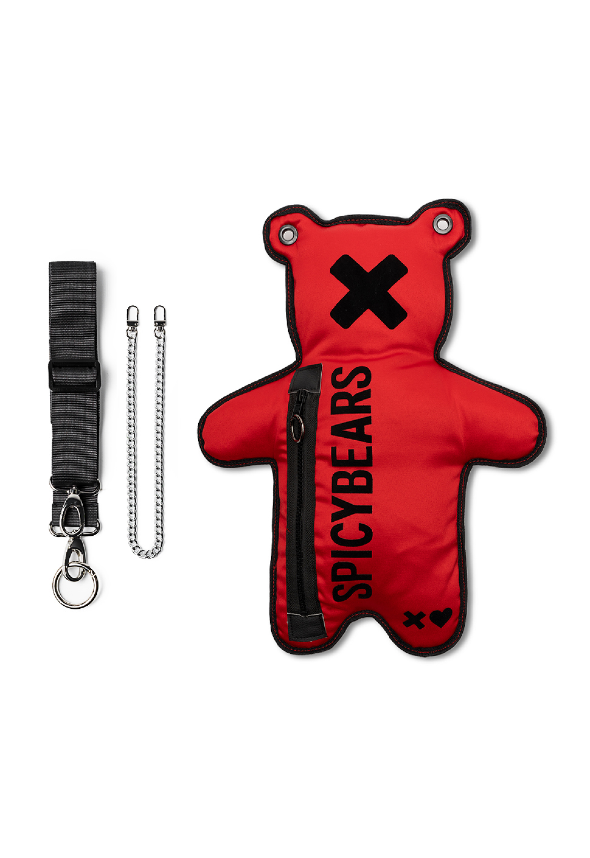 Red | Black Velvet Bear Bag - SPICYBEARS