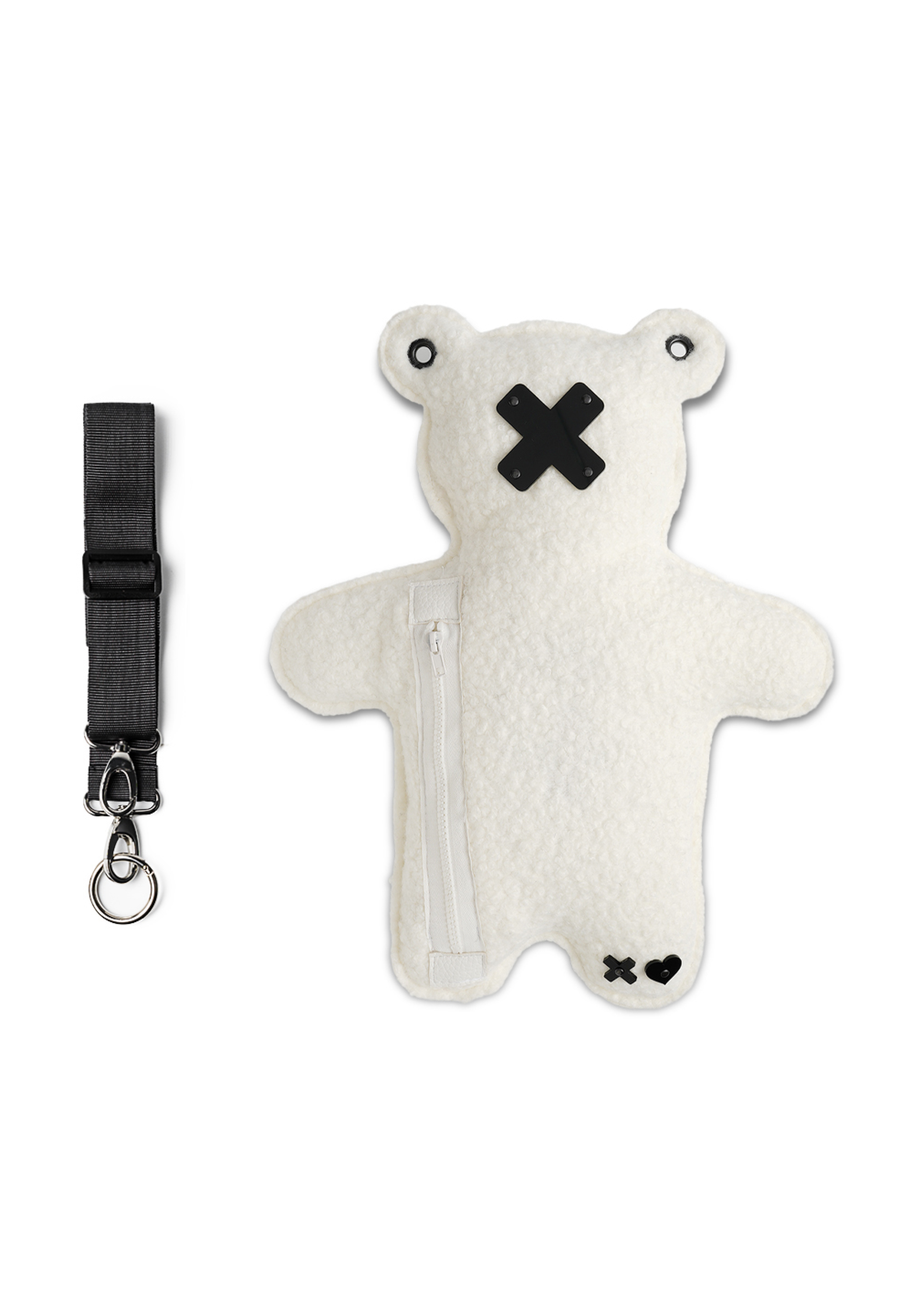 ICY | White Bouclé | Black Acrylic Bear Bag - SPICYBEARS